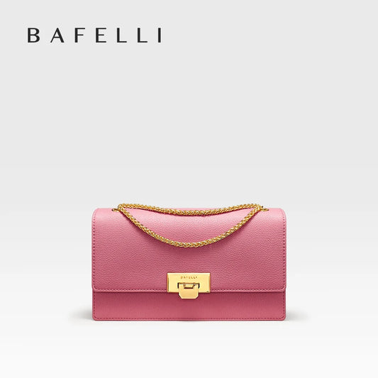 BAFELLI Classic Style Leather Square Bag - Luxury Business Crossbody