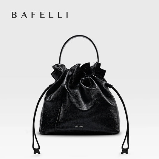 BAFELLI 2024 New Women's Leather Bucket Handbag - Casual Chic Fashion Accessory