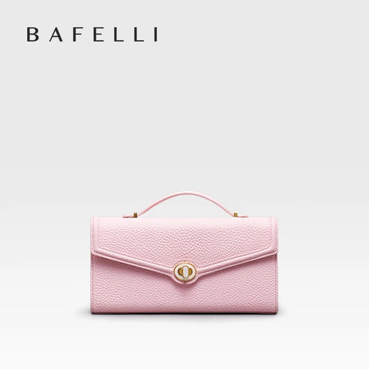 BAFELLI 2024 New Women's Leather Evening Bag - Luxury Designer Shoulder Clutch