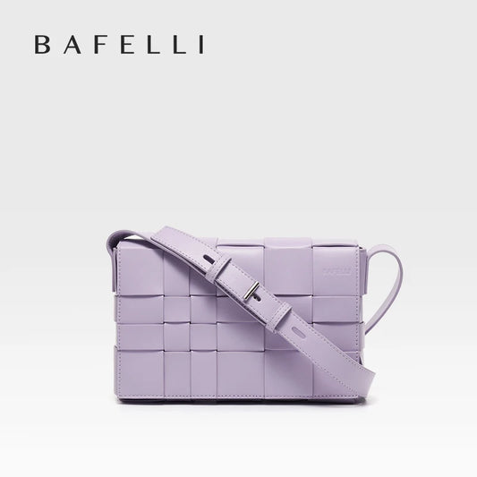 BAFELLI Handbag - New Woven Fashion Genuine Leather Box Bag